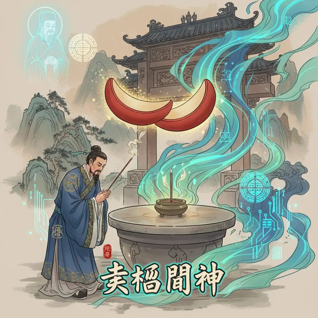 道教問神 - 笑筊