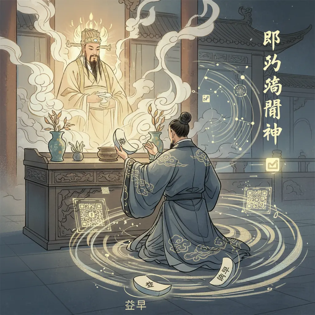 道教問神 - 卜筊