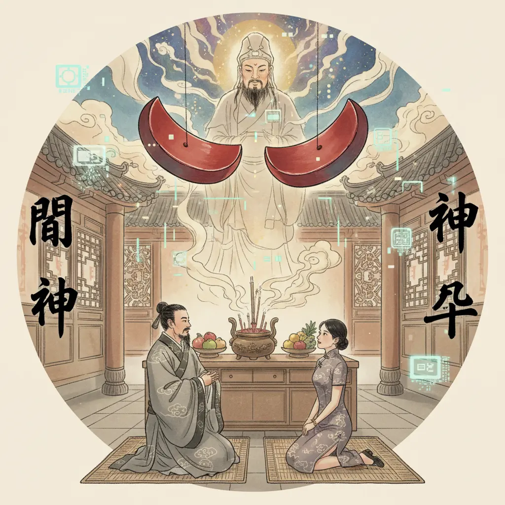 道教問神 - 筊杯