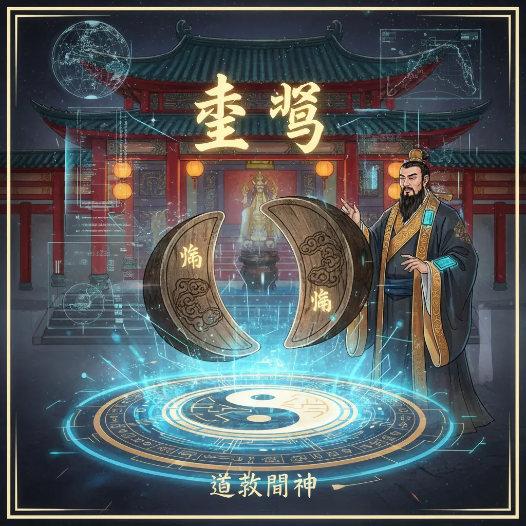 道教問神 - 聖筊