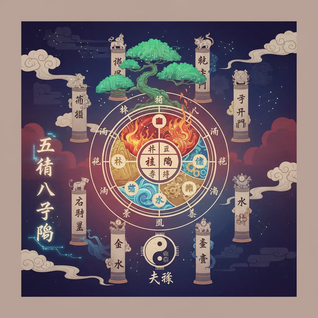 八字盤 - 五行