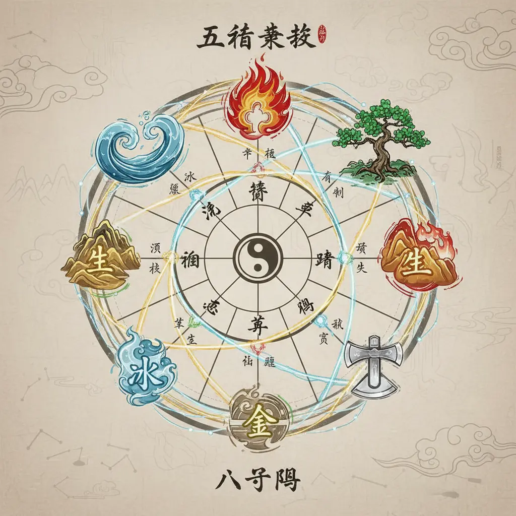 八字盤 - 五行結構